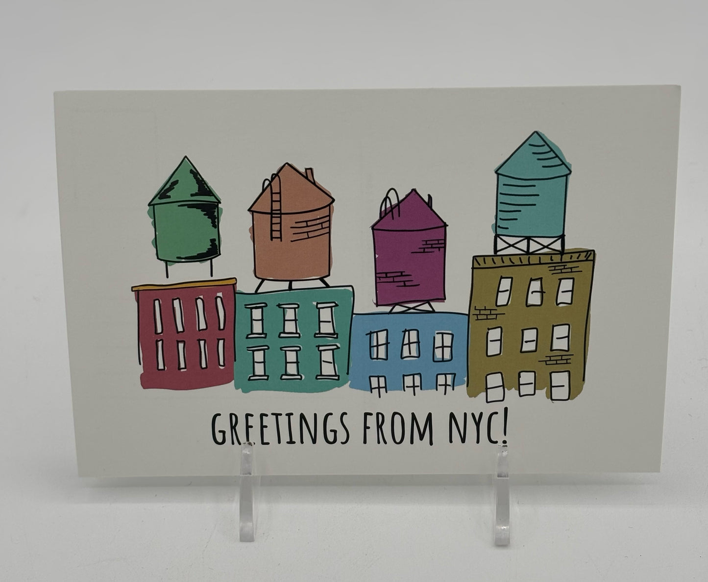 Greetings From NYC Watertower Postcard