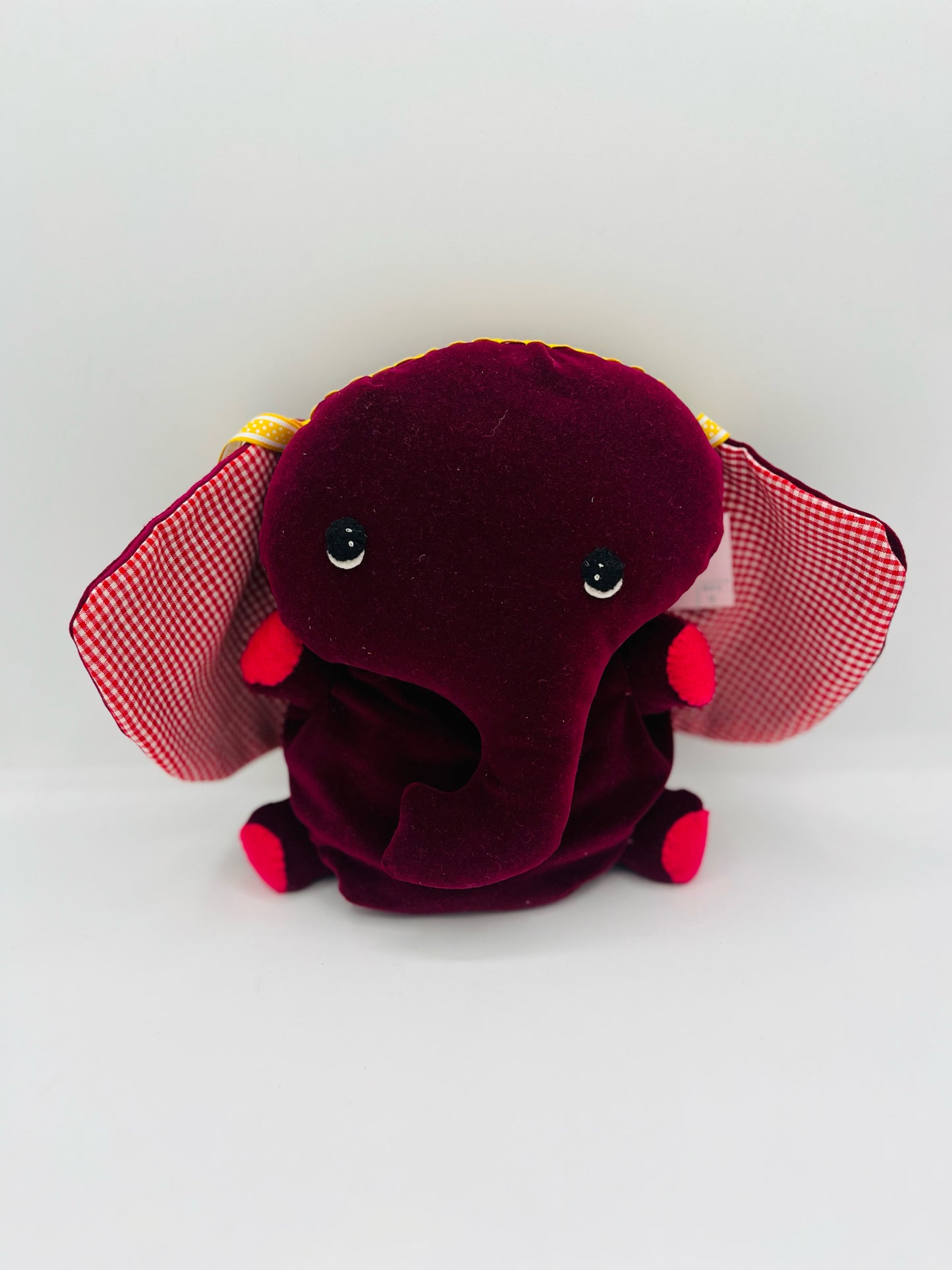Elephant Bag in Red Velvet