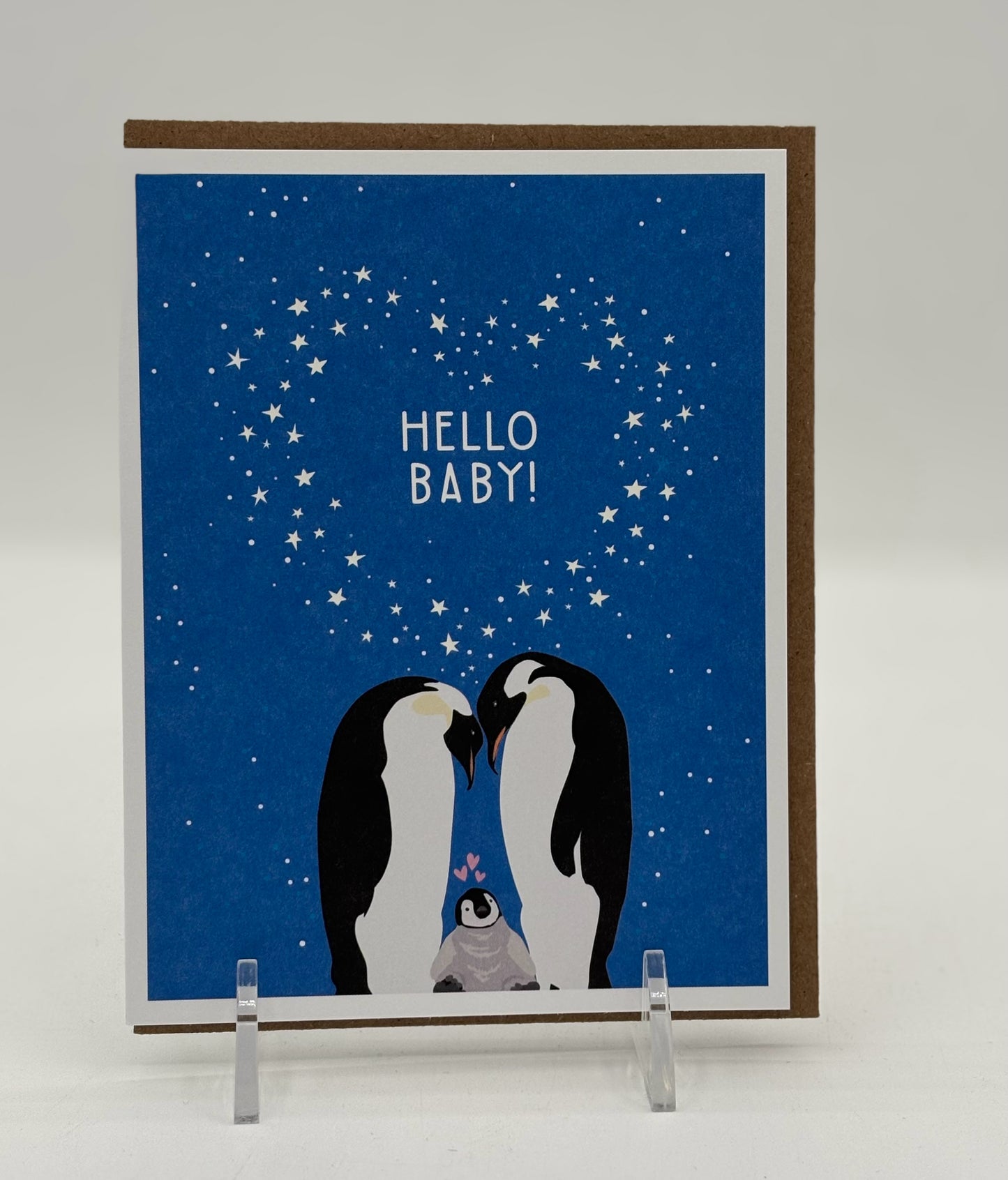 Penguin Hello Baby Card