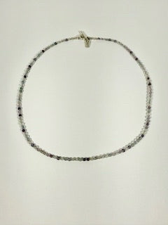 Fluorite Hill Tribe and Strling Silver Necklace
