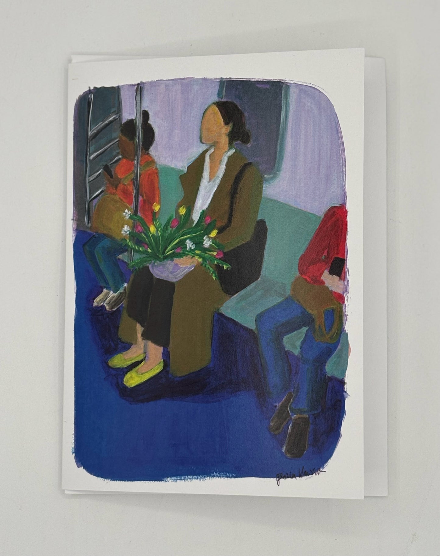 Subway Flowers Card