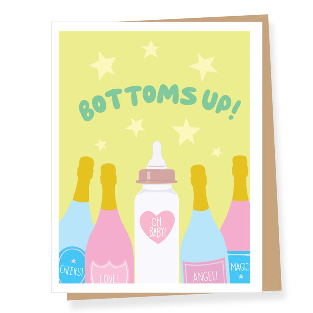 Bottoms Up New Baby Card