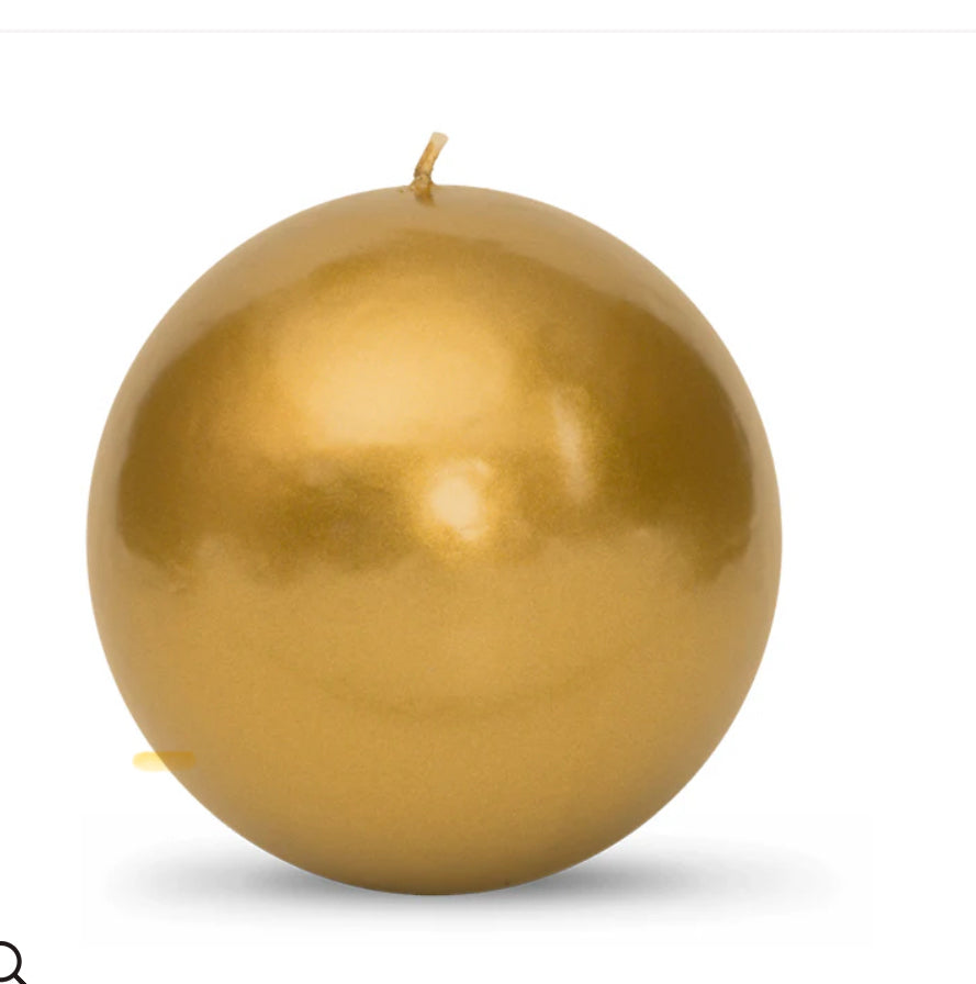Meloria Lacquered Ball Candle Hand Finished in Gold
