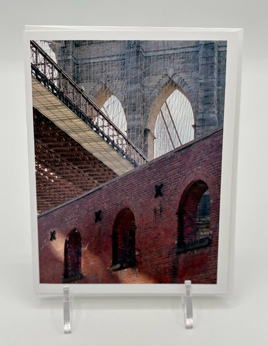 Brooklyn Bridge over the old Tobacco Warehouse Card
