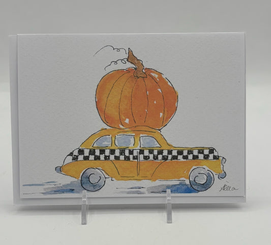 Pumpkin Taxi Card
