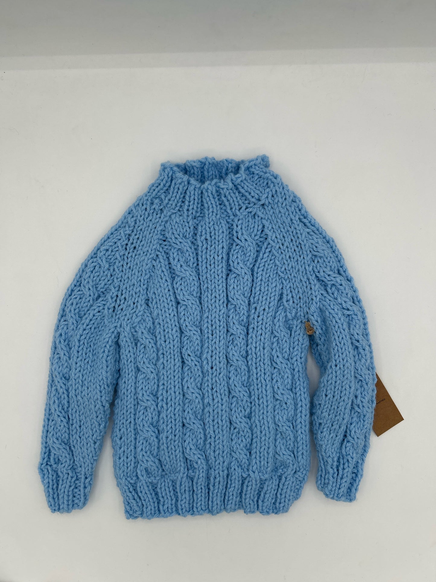 12 M Light Blue Acrylic Pullover