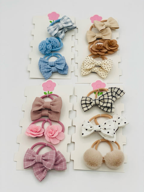 Ponytail Bows, Set of 6