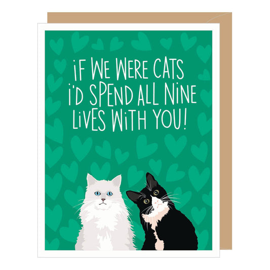 Nine Lives Cats Anniversary Card
