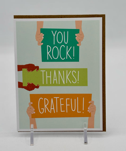 Three Signs Thank You Card