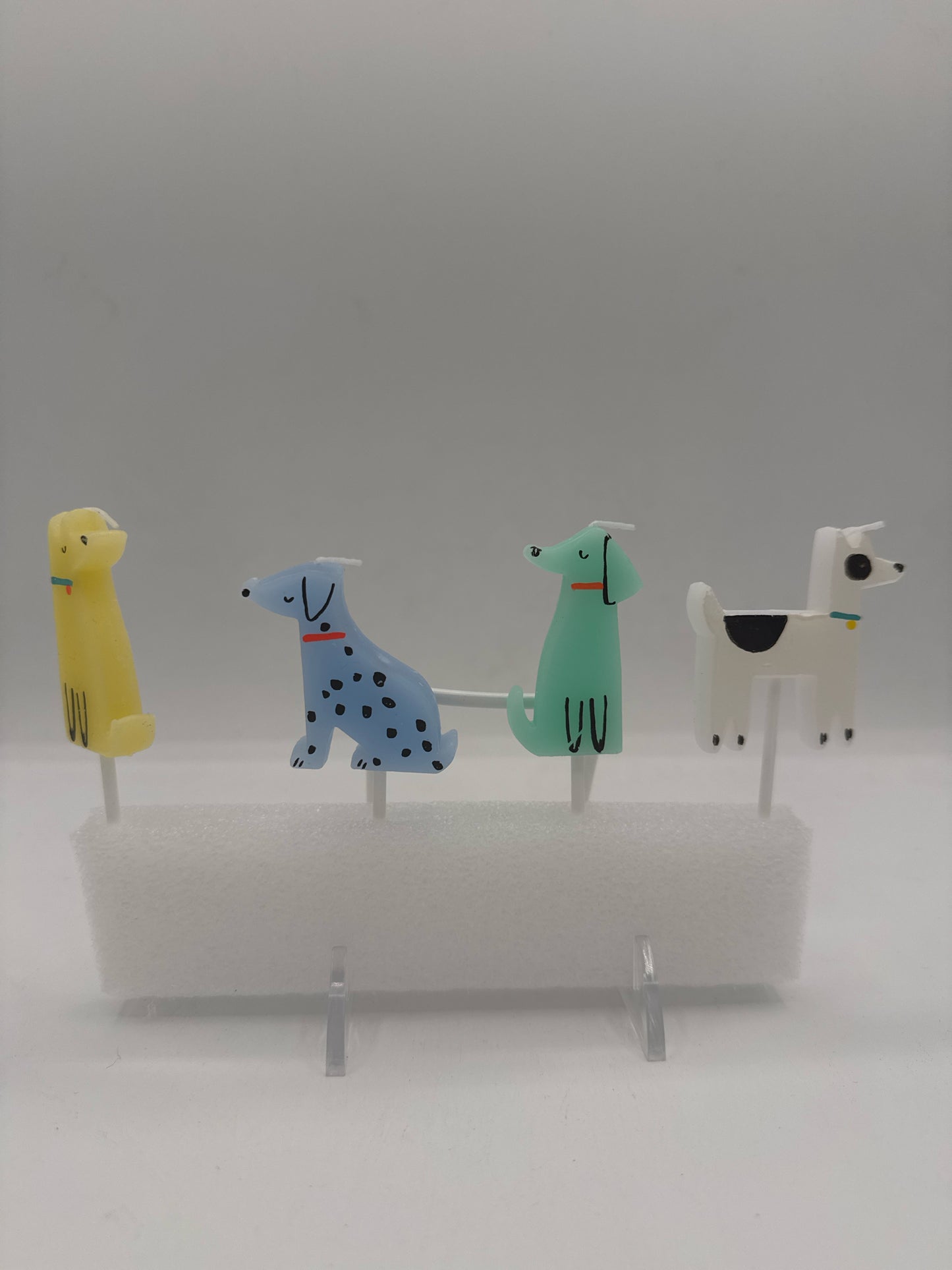 Individual Dog-Shaped Candles in Assorted Colors