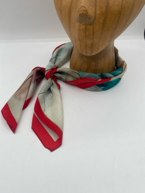 Red Silk Square, Painterly Circle