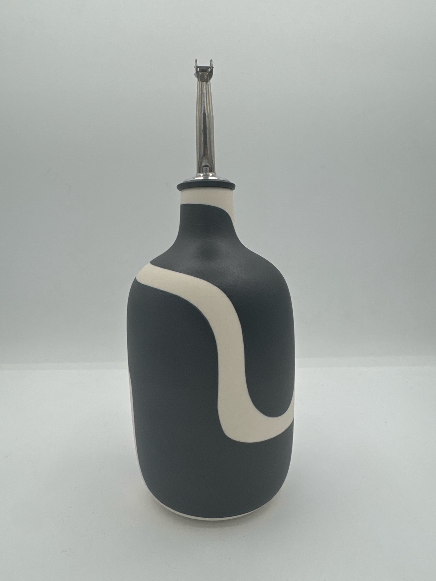 Black Block Porcelain Olive Oil Cruet