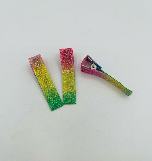 Glitter Rainbow Pincurls