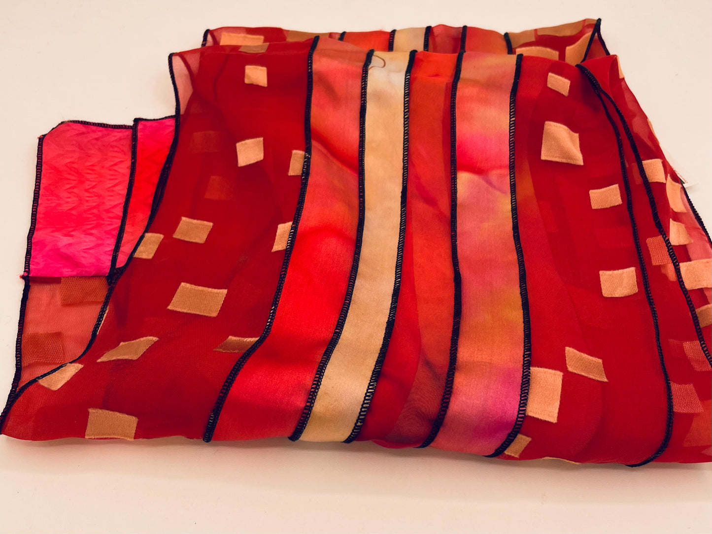 Silk Collage Gold Tangerine
