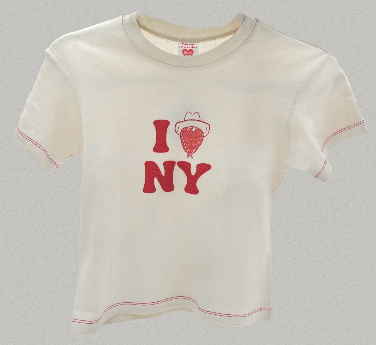I Love NY Tee Size L White