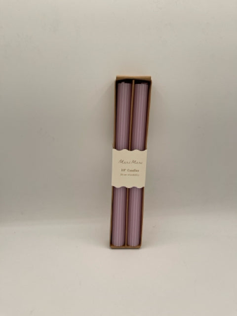 Boxed Set of Lilac Table Candles (2)