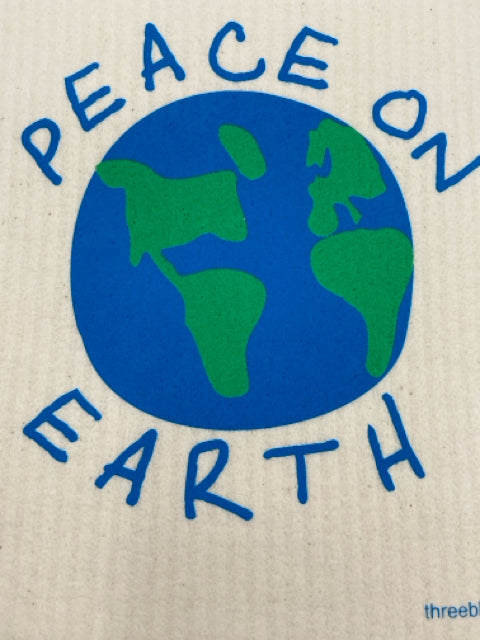 Peace on Earth Swedish Dishcloth