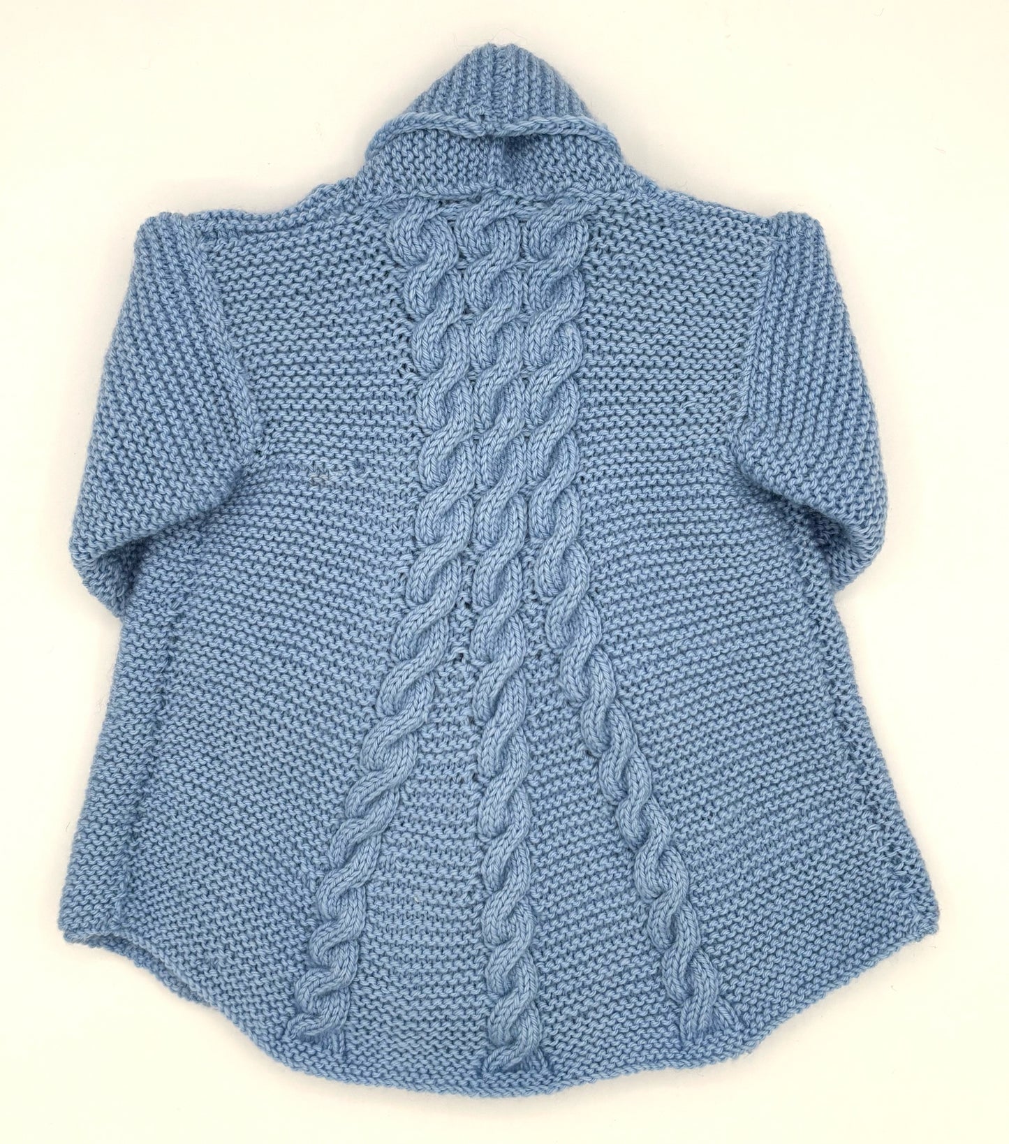 6-12 M Light Blue Acrylic Cable Knit Jacket