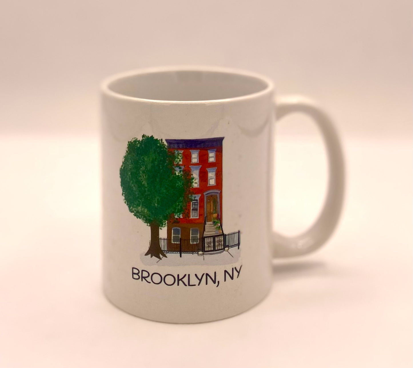 Brooklyn Brownstone and Tree BK Mug