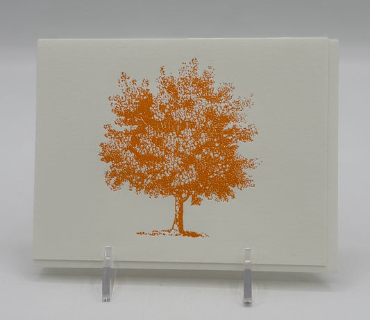 Orange Maple Tree Card
