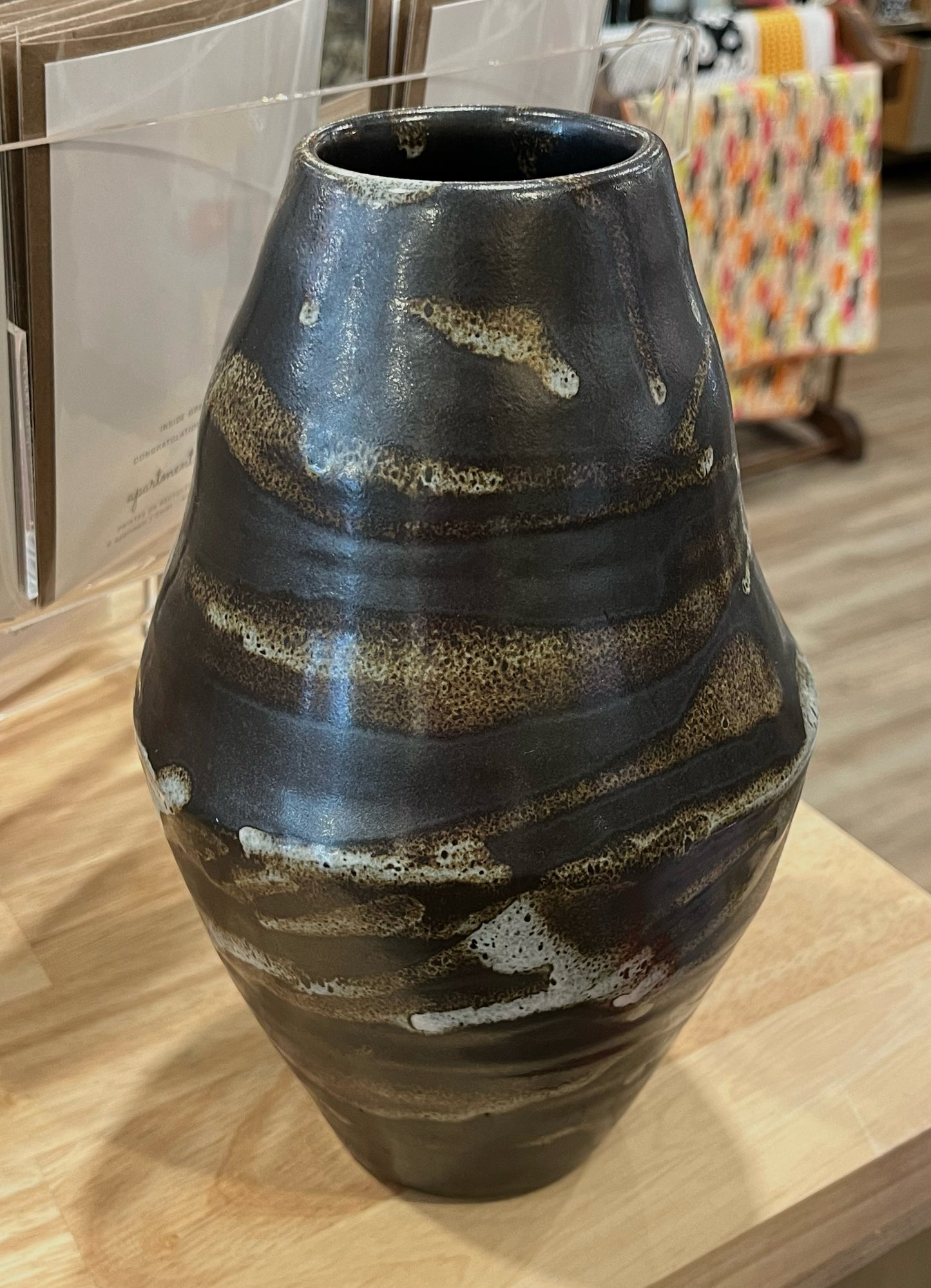 Brown Stoneware Vase
