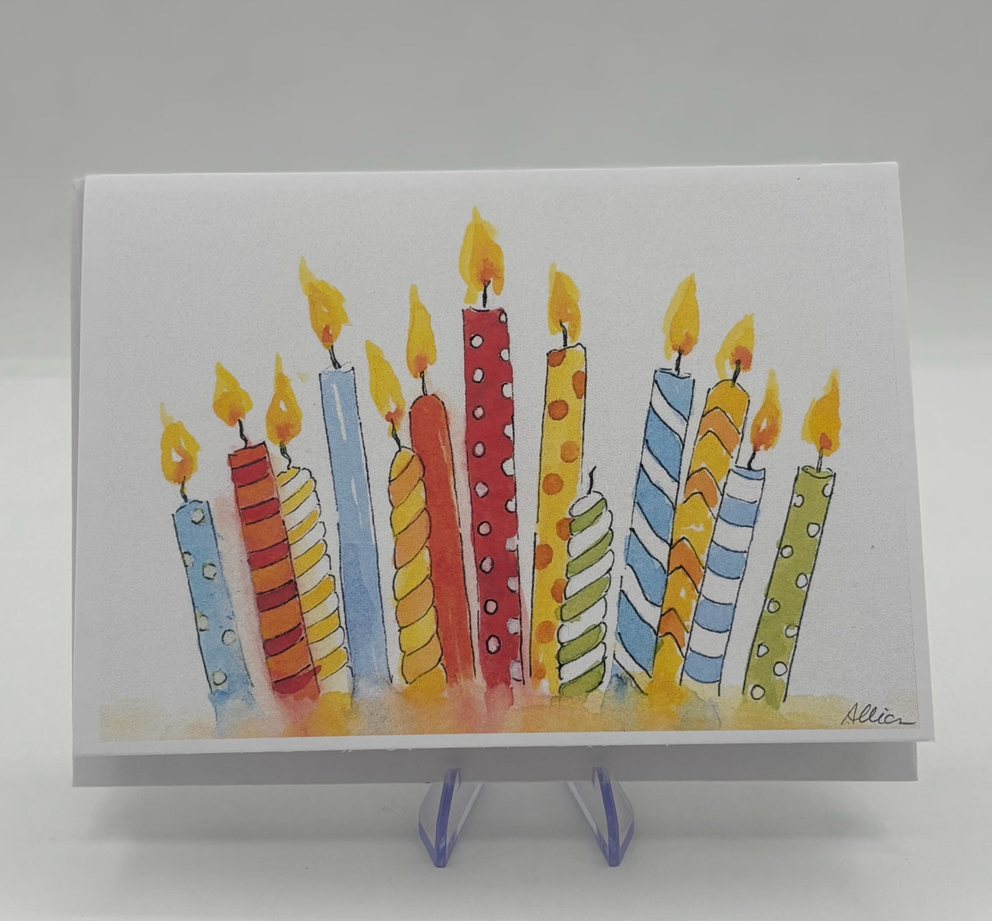 Rainbow Candles Birthday Card