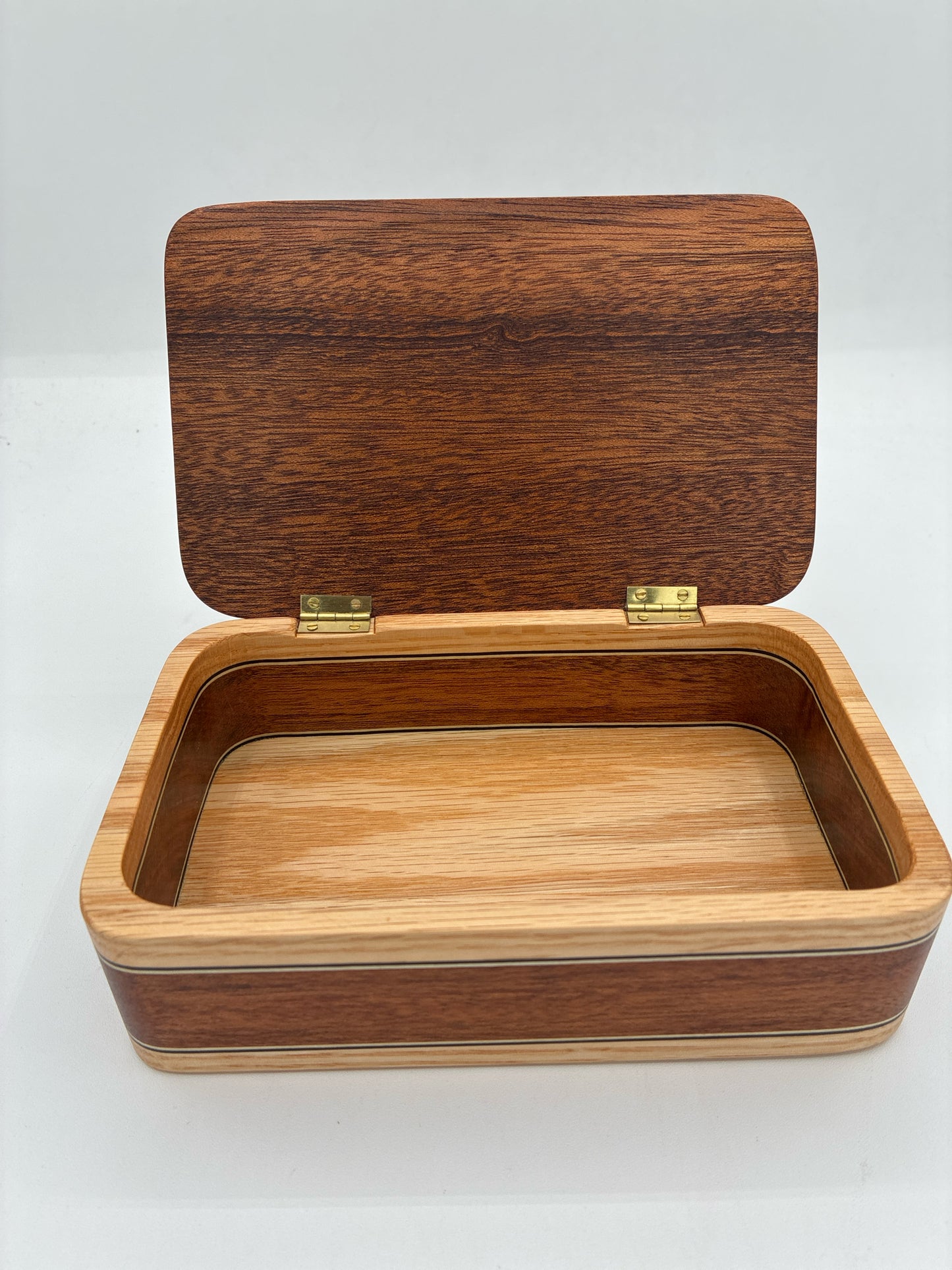 Mahogany Box with Israeli Coin