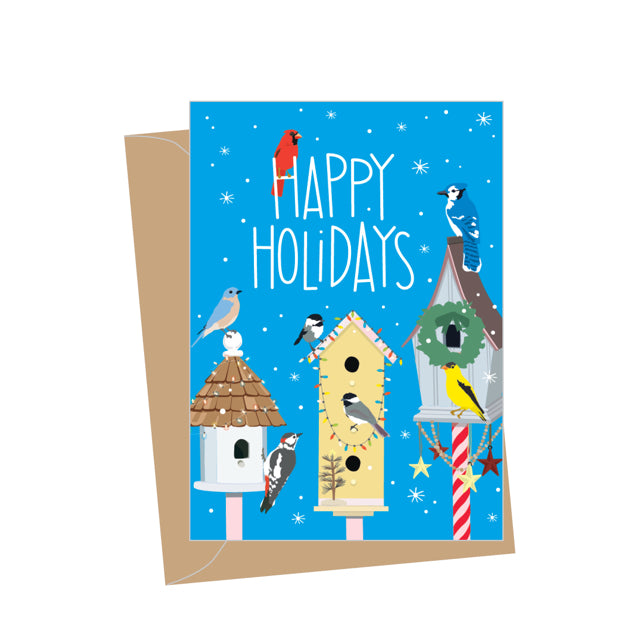 Mini Holiday Birdhouses Enclosure Cards