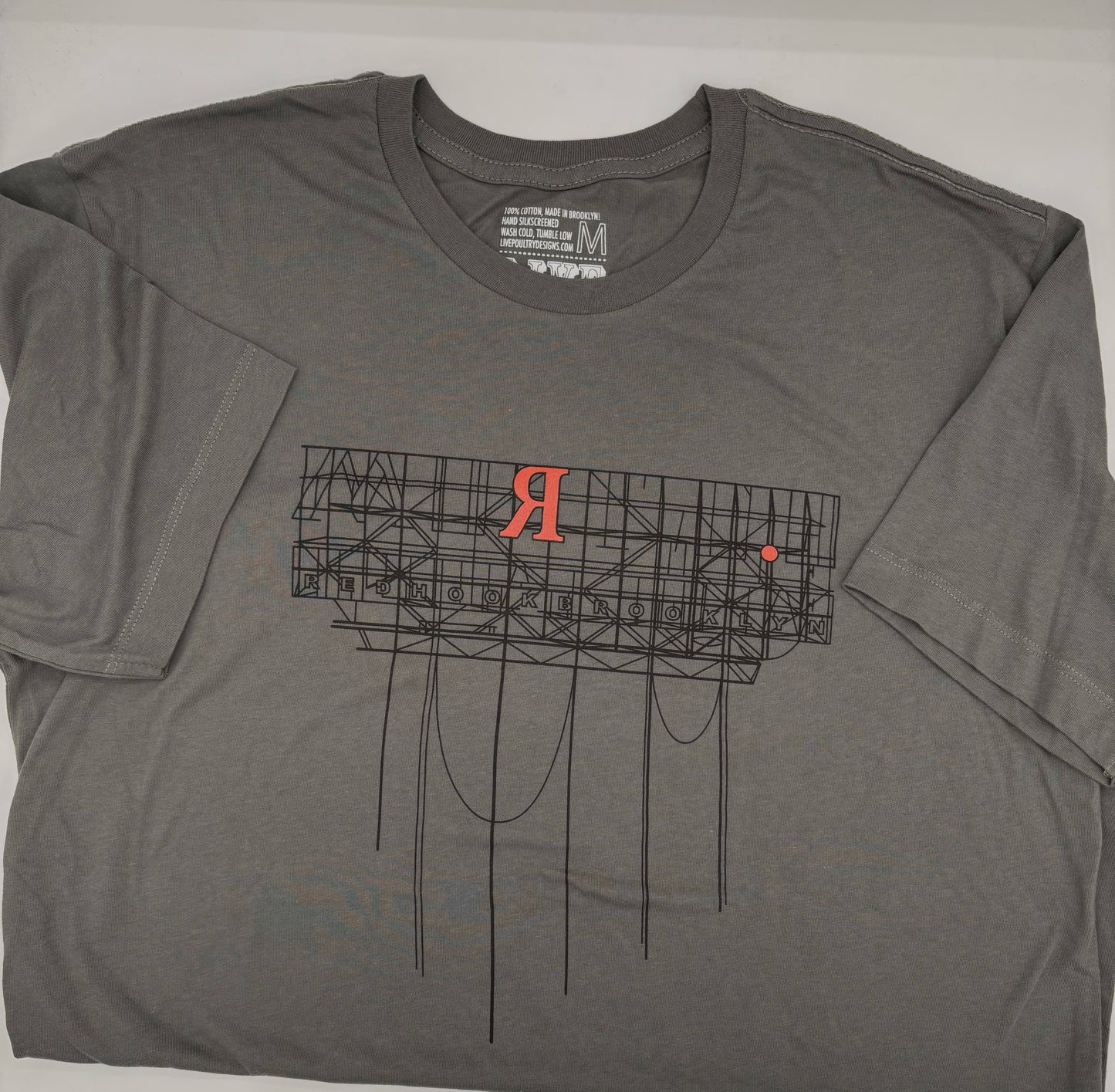 Size M Red Hook Mens Tee Grey