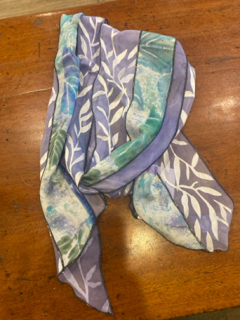 Lavender Silk Collage Scarf