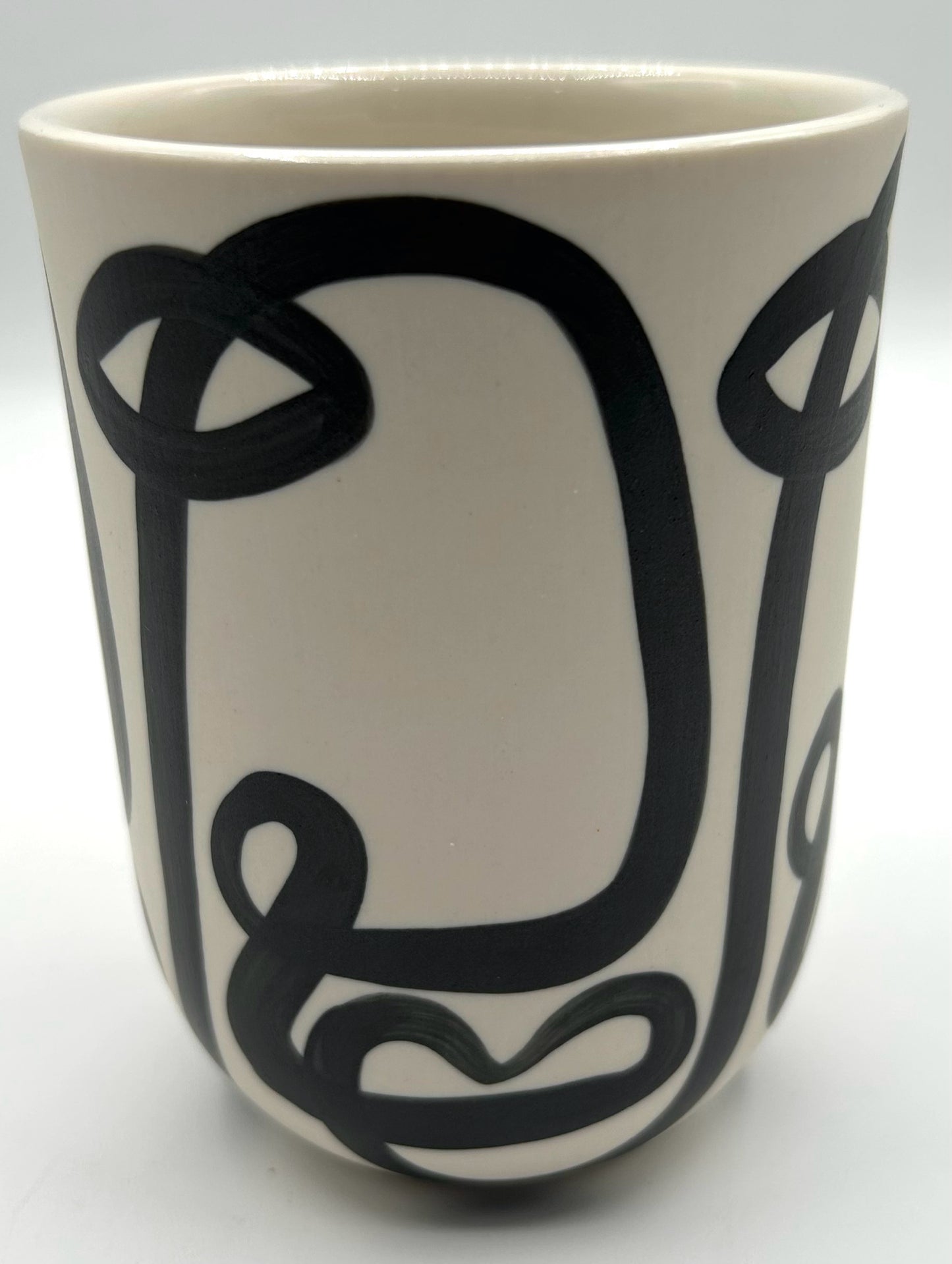 Black Cara Porcelain Coffee Cup