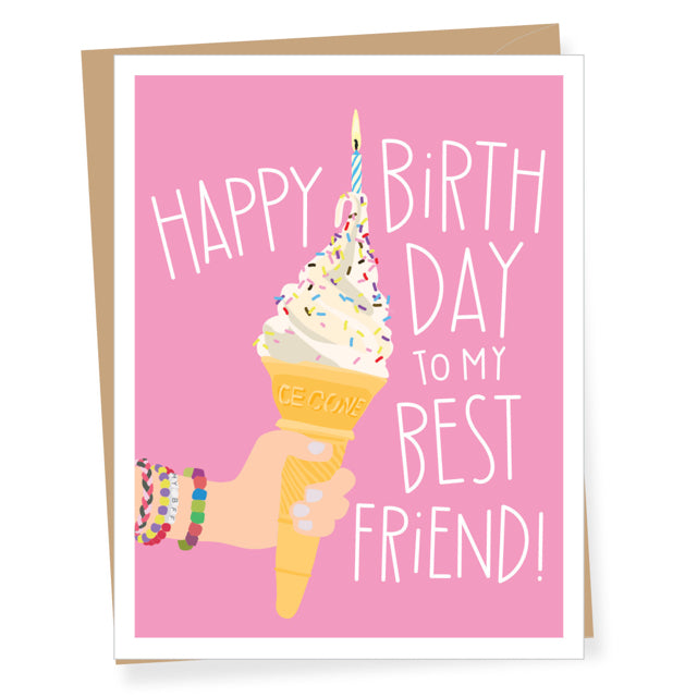 Ice Cream Best Friend Birthday Card