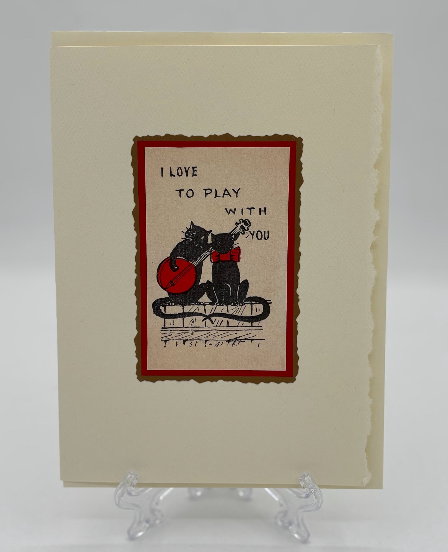 Cats With Banjo Valentine's Card