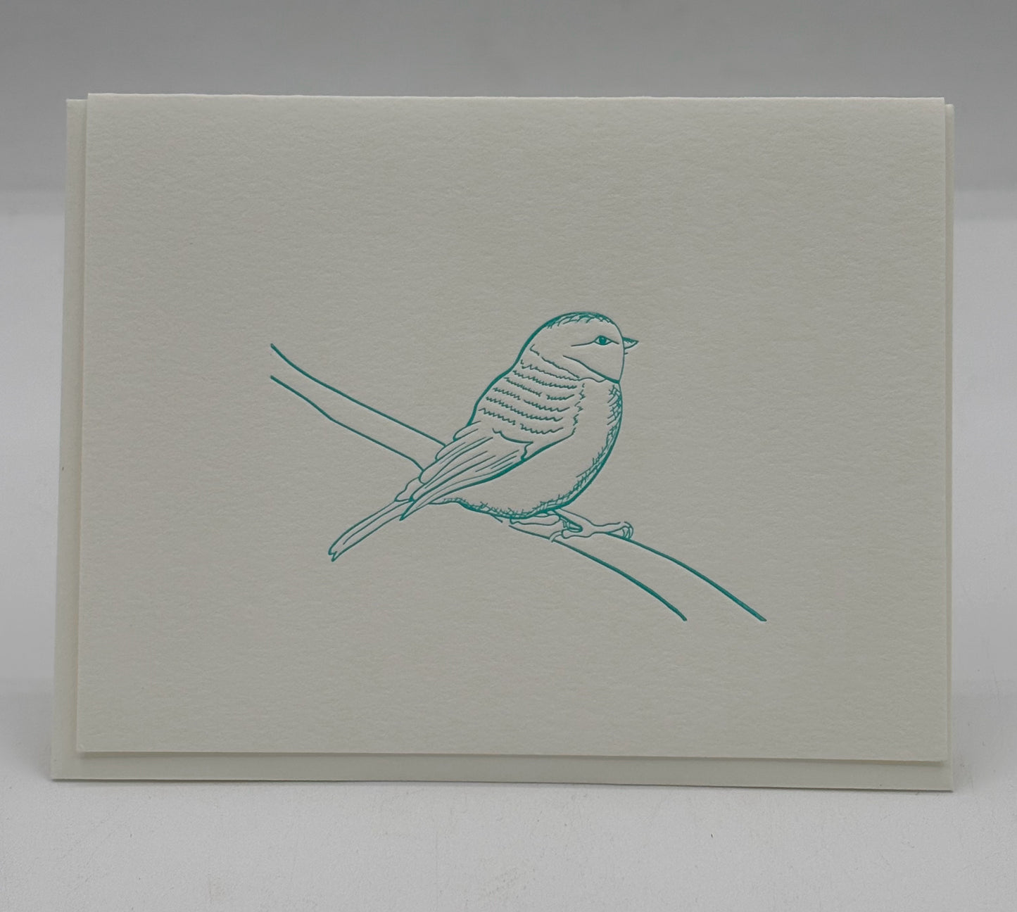 Bluebird Sitting on Branch Card