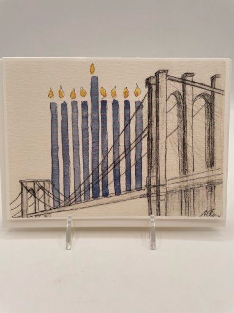 Hanukkah Bridge Card