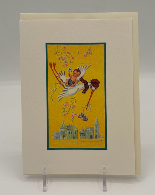 Plaid Cap New Baby Card