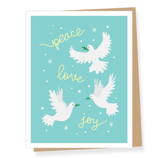Peace Love Joy Doves Boxed Cards