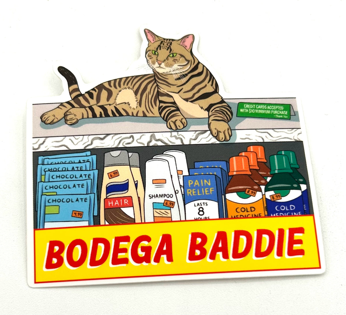 Bodega Baddie Cat Die Cut Sticker
