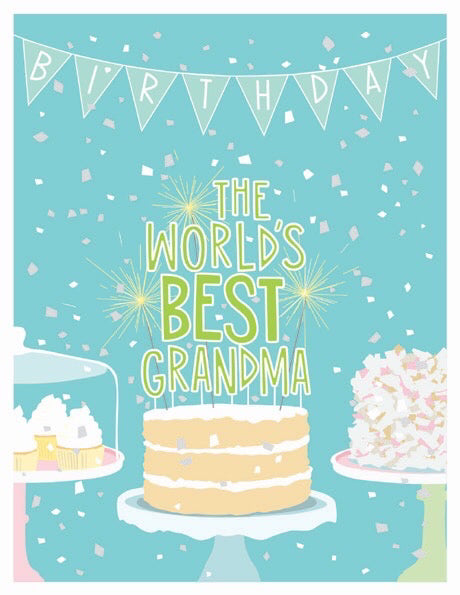 Grandma Birthday Cake Card