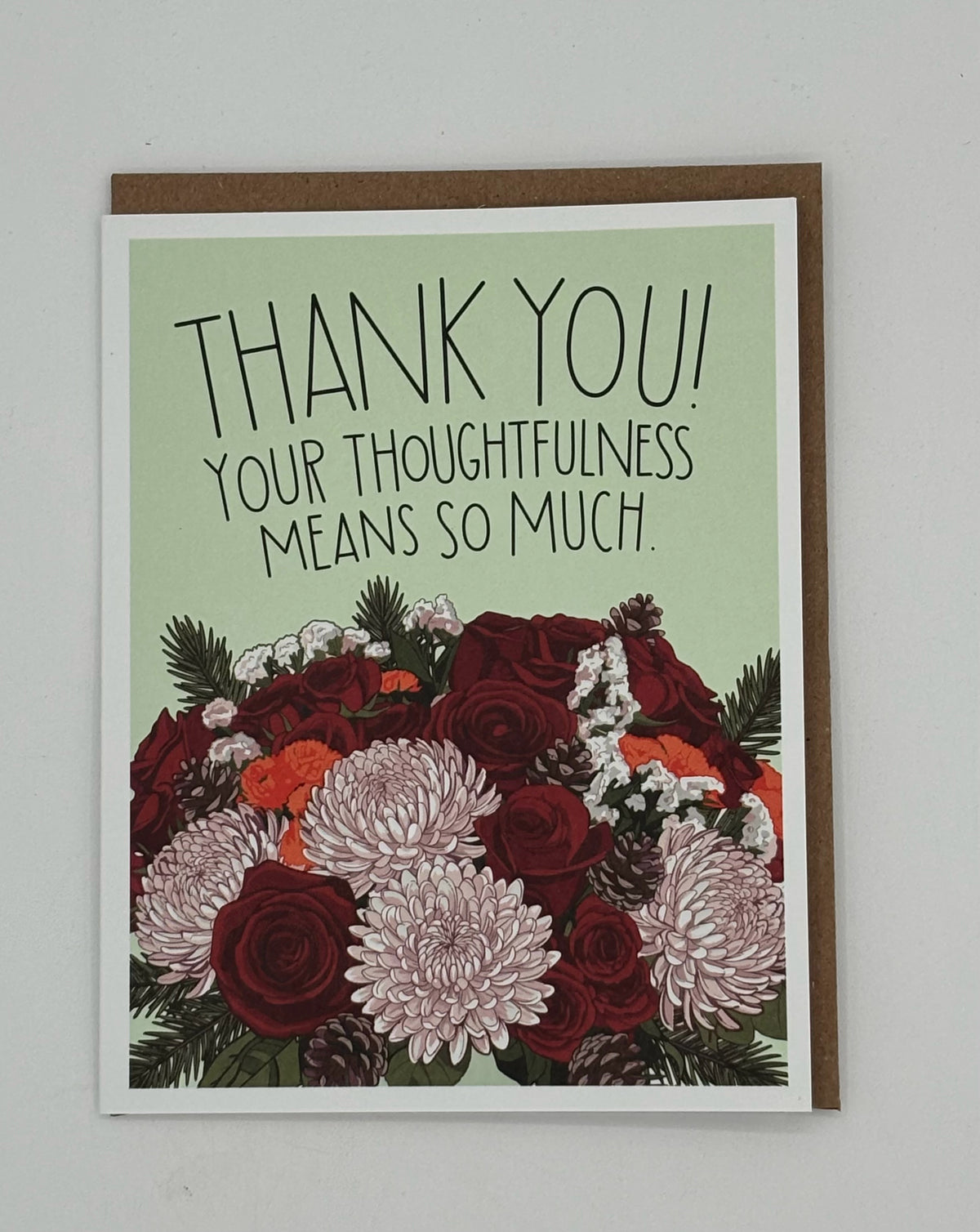 Floral Winter Thank You Card
