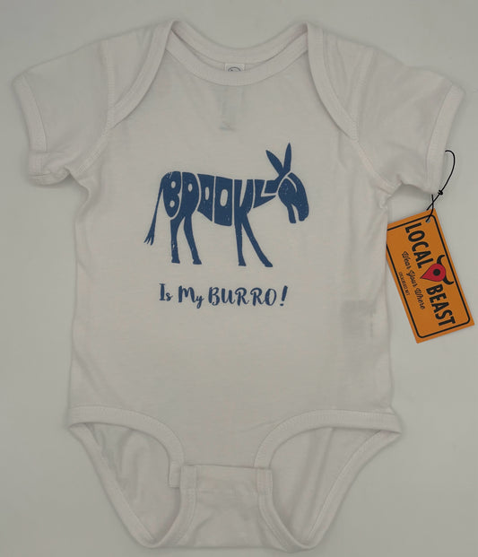 Brooklyn is my Burro Onesie Size 18 M White