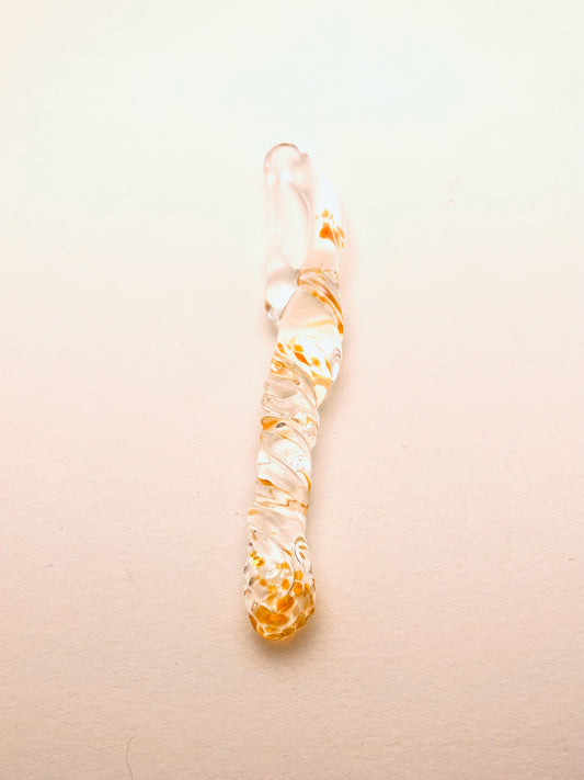 Borosilicate Glass Pendant, Long with Yellow