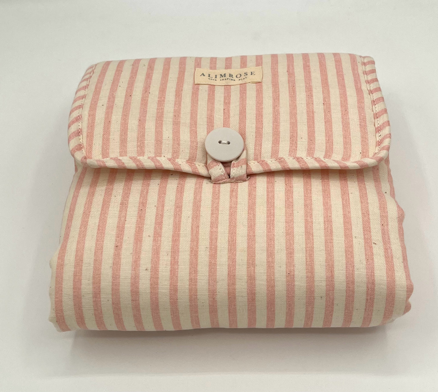 Change Mat - Pink & White Stripe