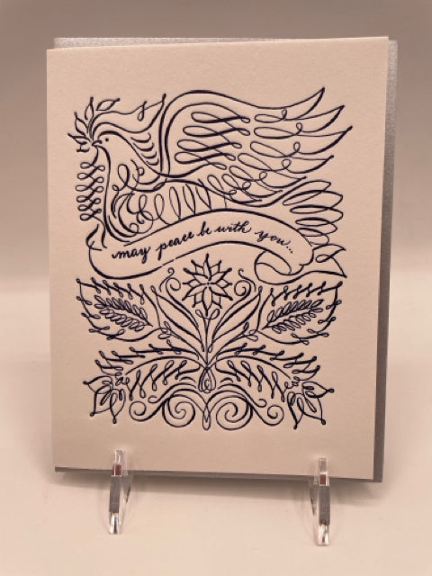 Navy Peace Dove Christmas Card