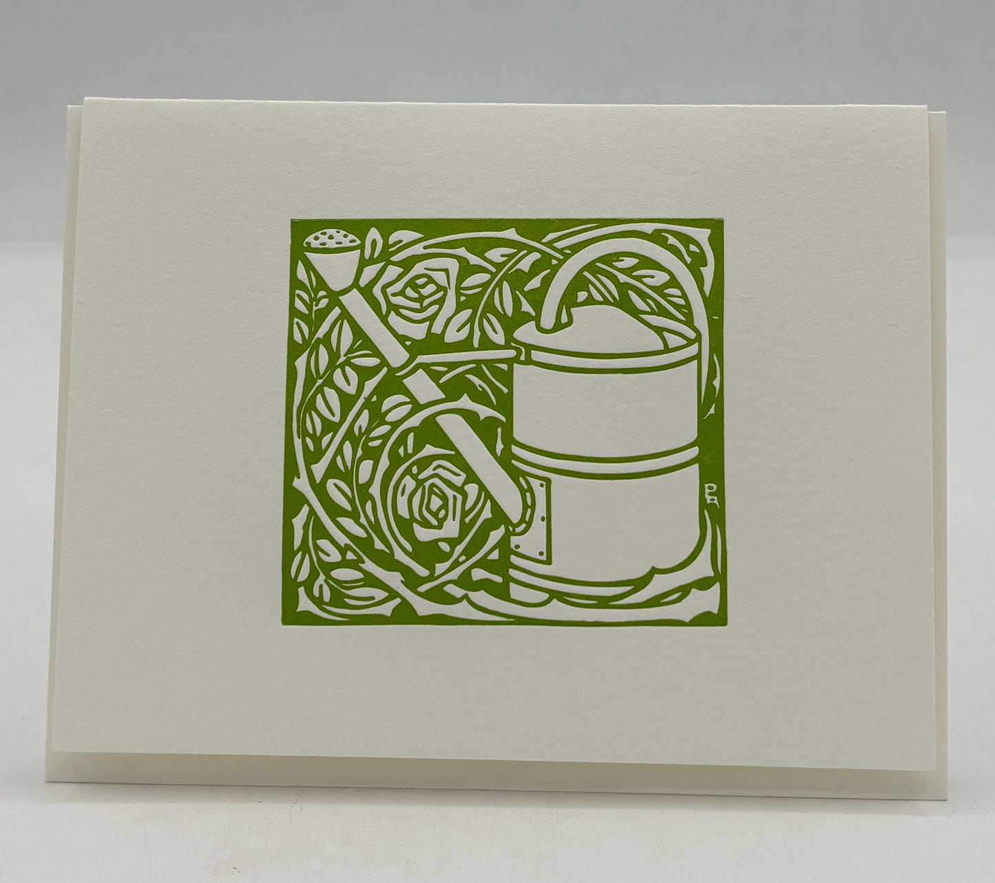 Green Watering Can Card