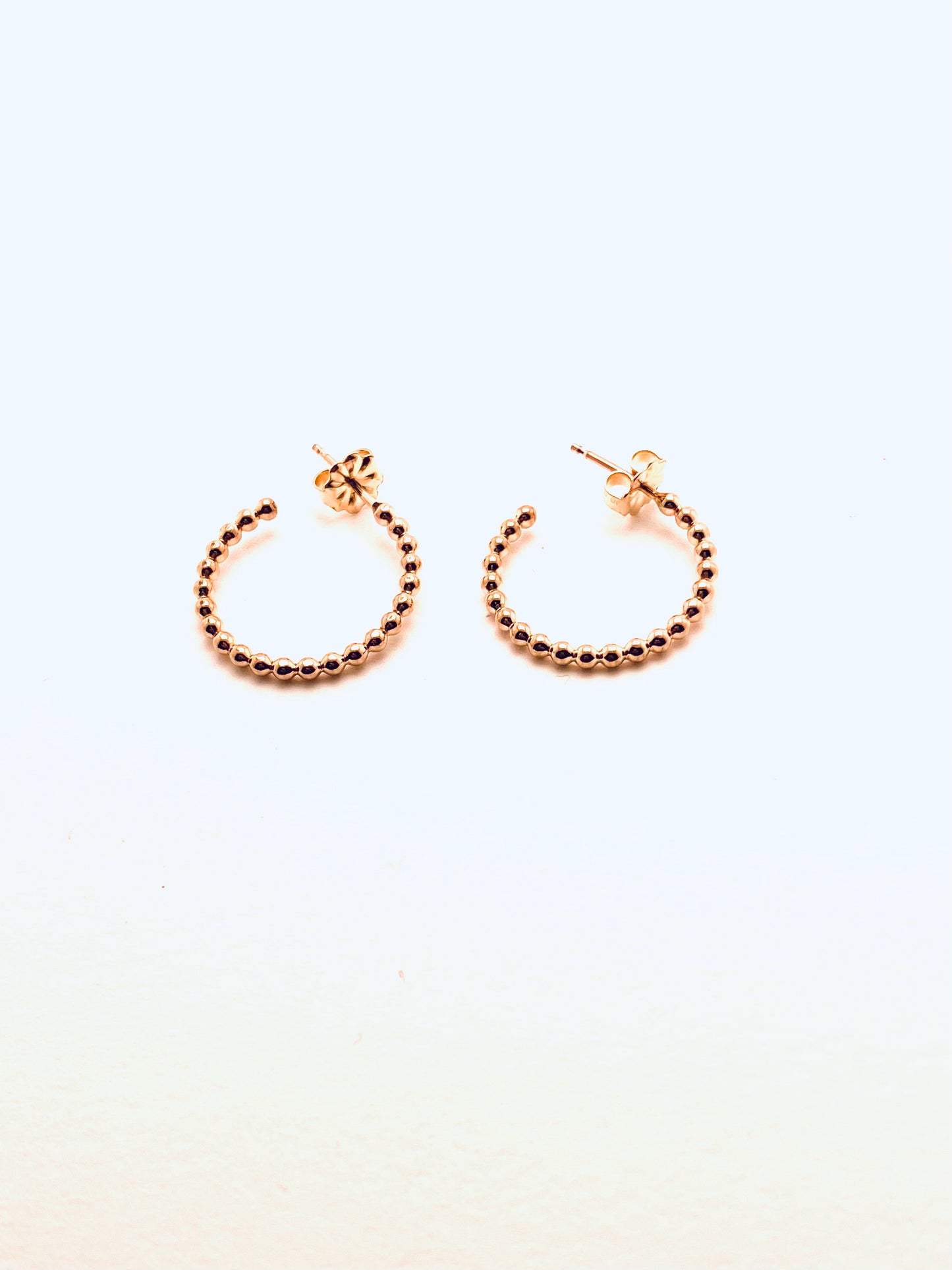 Bead Wire Hoops, Gold filled
