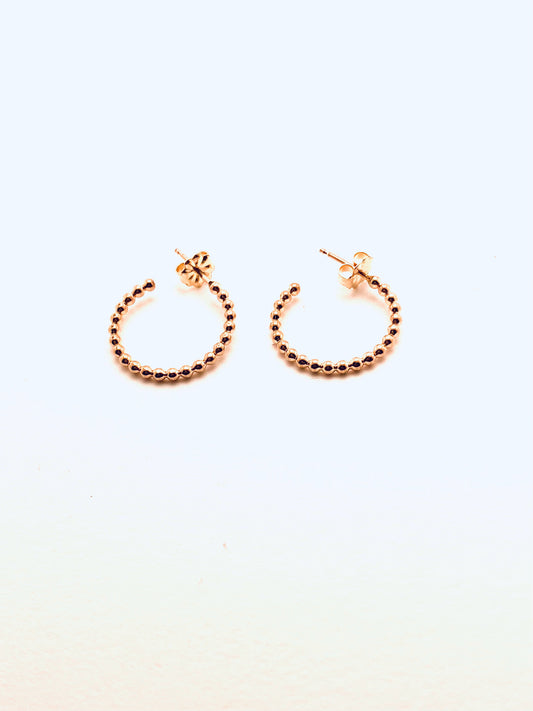 Bead Wire Hoops, Gold filled