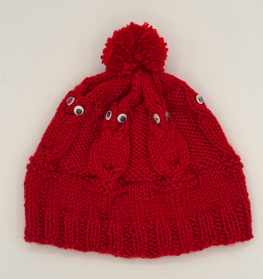 Toddler Red Owl Hat