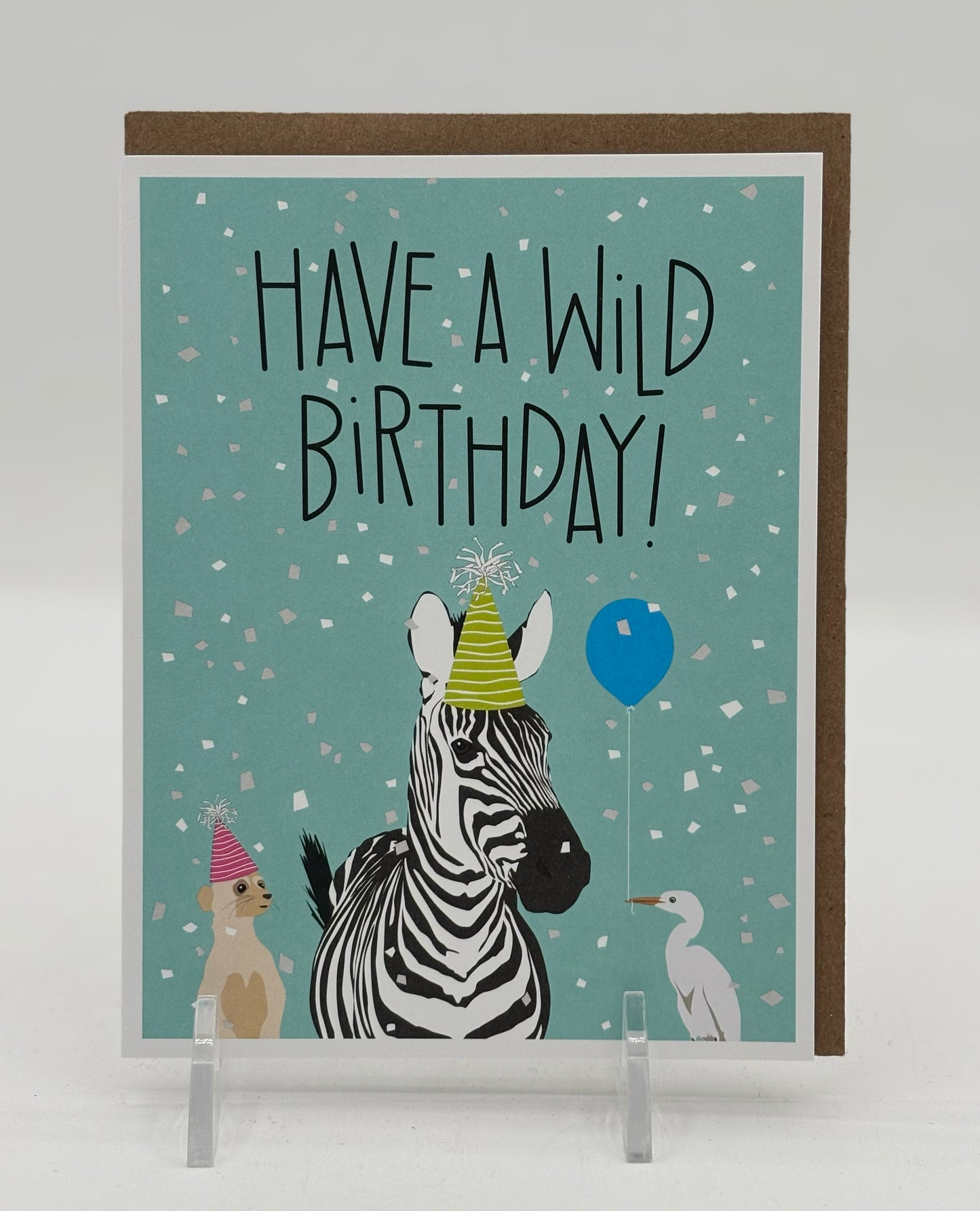 Wild Zebra Birthday Card