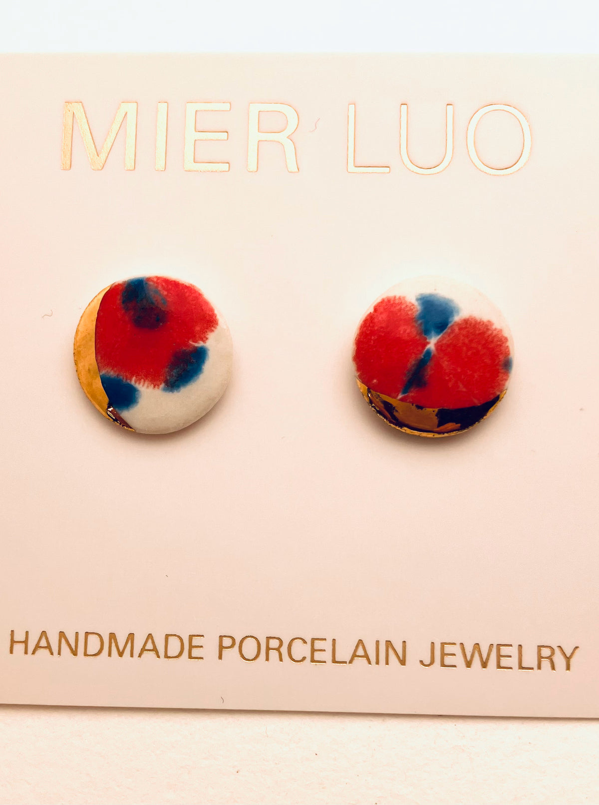 Cobalt and Rouge Circle Studs